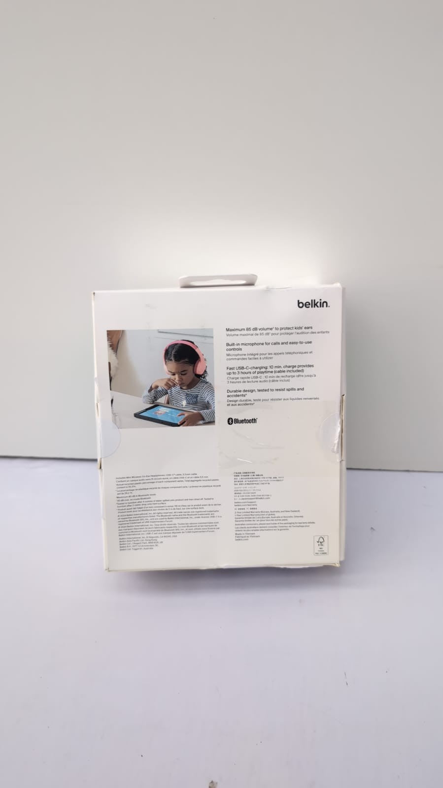 Belkin SoundForm Mini Kids Wireless Headphones 30H Playback (BOX DAMAGED)