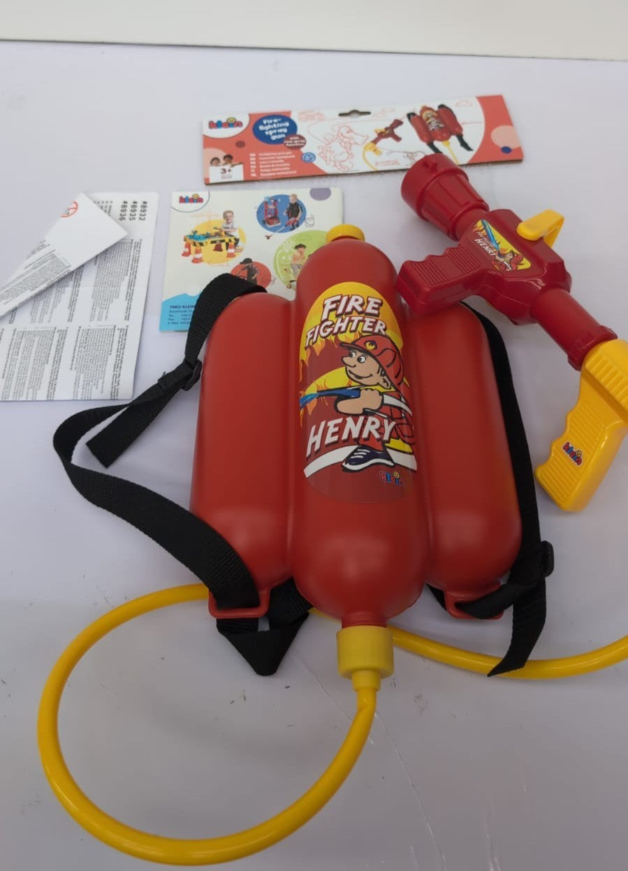Theo Klein Firefighter Henry Water Spray I With Water Spray Function(Used)