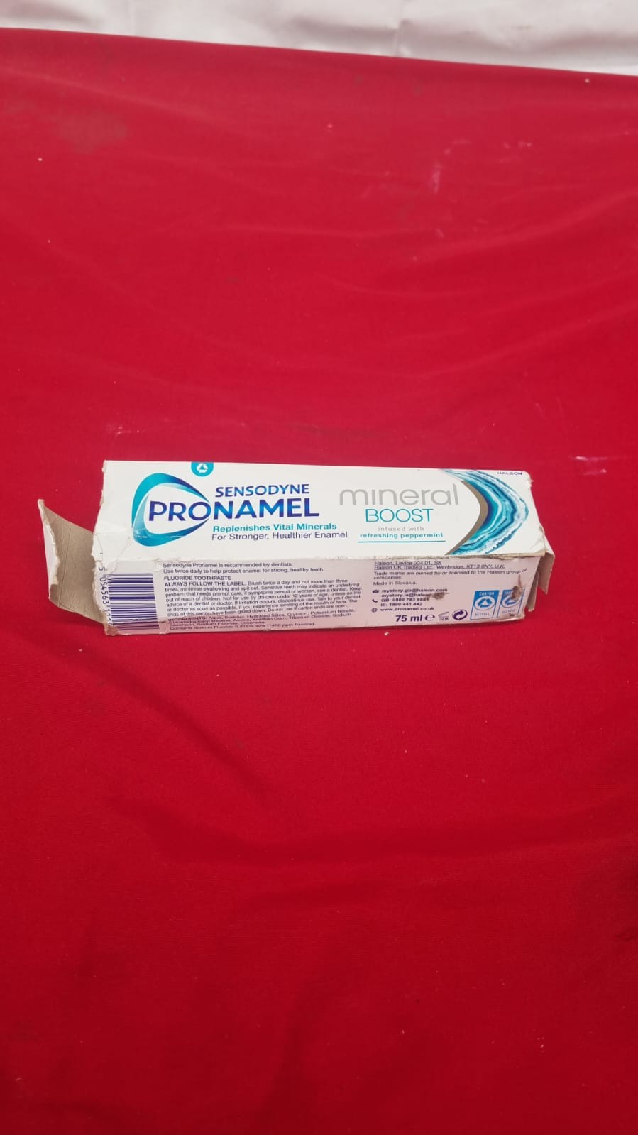 Sensodyne Pronamel Toothpaste Mineral Boost, Fluoride Toothpaste (box damaged)