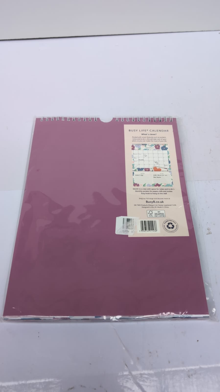 Busy B 2025 Busy Life Wall Calendar - Jan to Dec Fuchsia 2025 Calendar