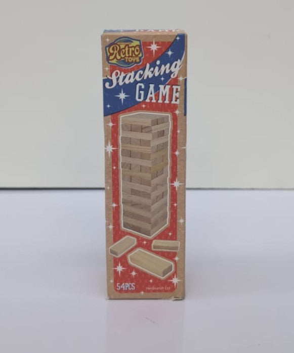 Retro Toys Stacking Game - 54 Wooden Blocks