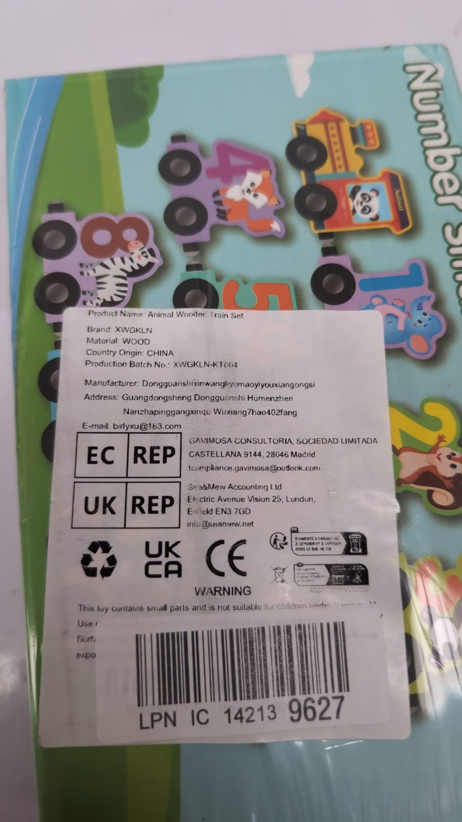 Wooden Dinosaur Train Set,Magnetic Number Train Toy, Montessori Toys for Toddler