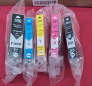550 551XL Replacement for  lnk Cartridges Compatible (PGBK/B/C/M/Y, 5-Pack)