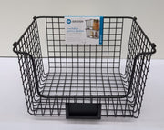 iDesign Large Wire Basket, Metal Stackable Storage Basket (Missing side handles)