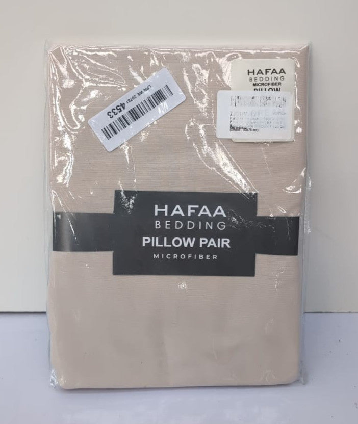 Hafaa Pillow Cases 2 Pack Brushed Microfiber Plain Pillow Cases
