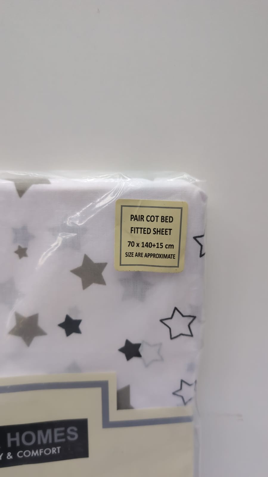 Pair cotbed fitted sheet,cot sheets,70 x 140 + 15 cm, Little Stars