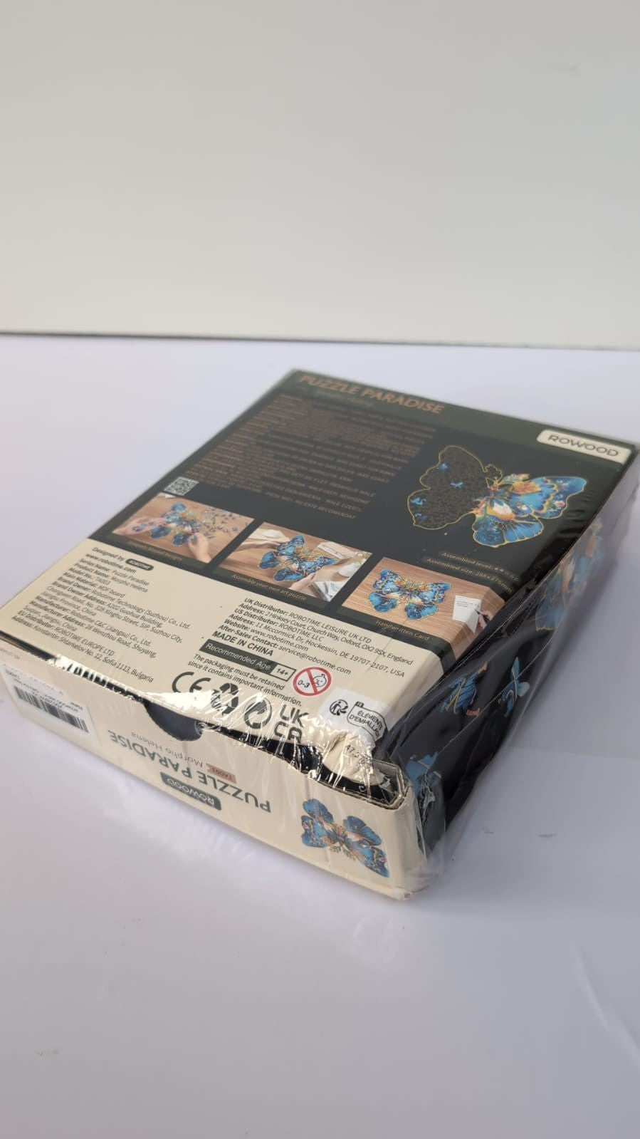 ROBOTIME Wooden Jigsaw Puzzles-Morpho Helena, 200pcs Wood Puzzle (box damaged)