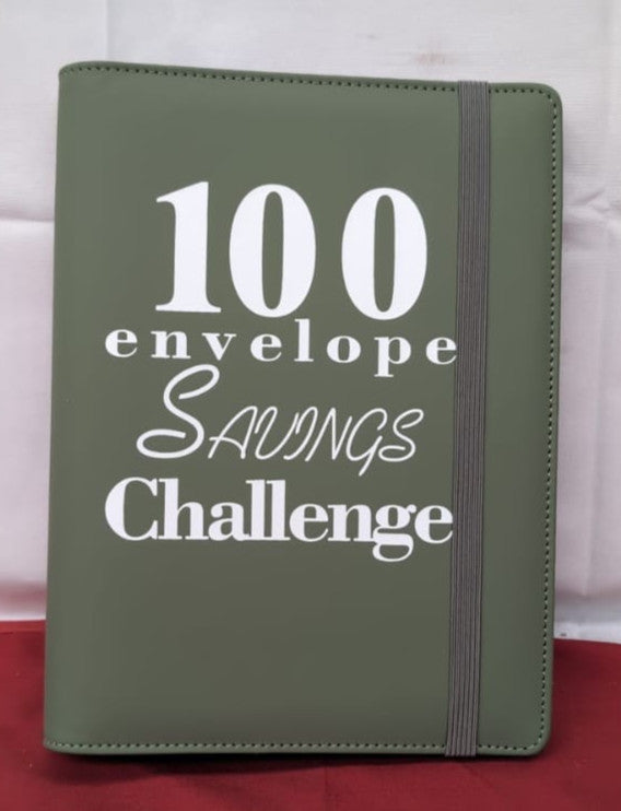 100 Envelopes Money Saving Challenge Money Saving Binder Green