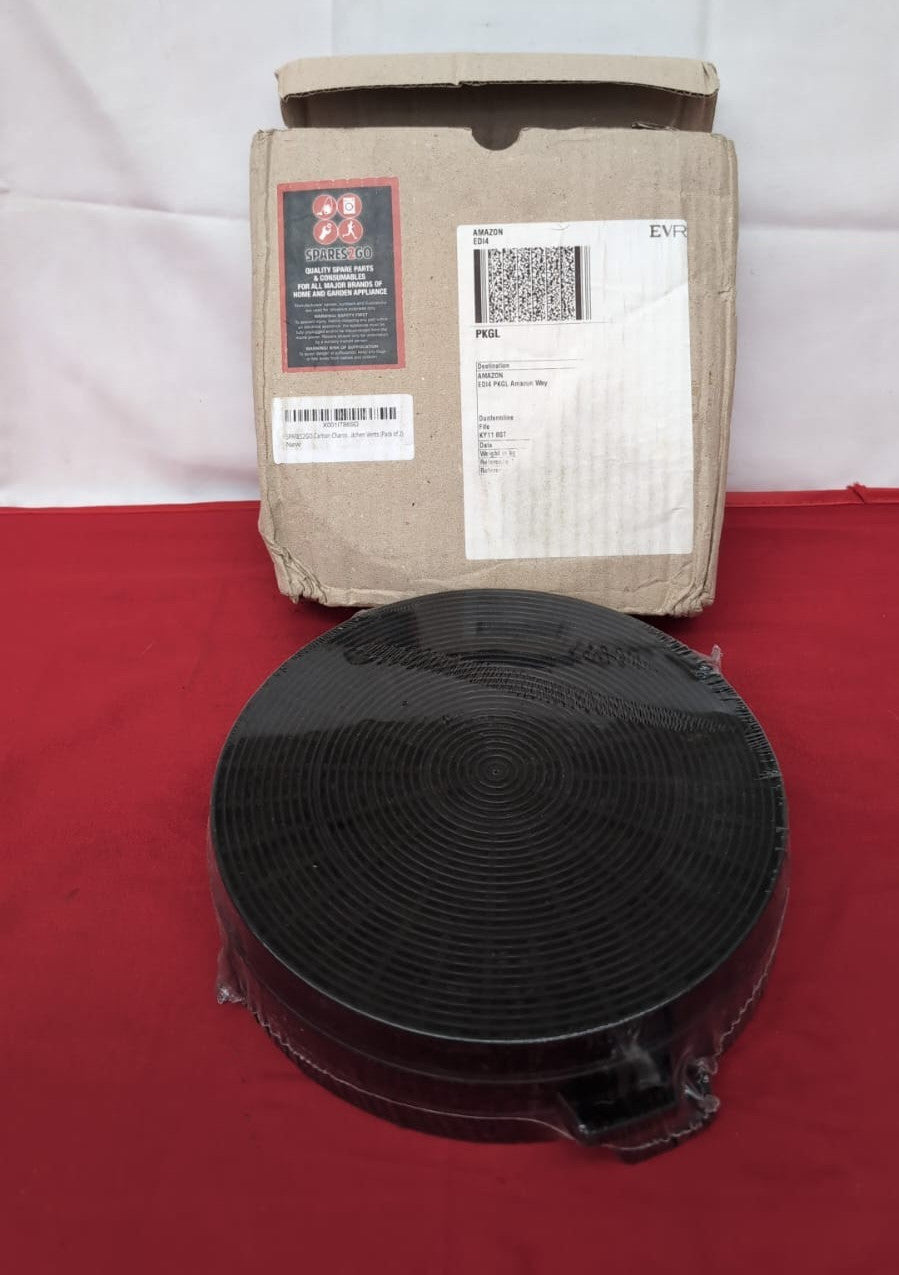 SPARES2GO Carbon Charcoal Vent Filter for CDA Cooker Extractor Hood (Pack of 2 )