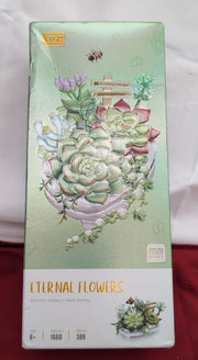 Succulents Bonsai Blocks Kit,Mini Cherry Blossom Tree, Creative  389Pcs