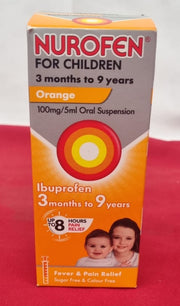 Nurofen for Children 3 Months to 9 Years Fever & Pain Suspension Orange 100ml