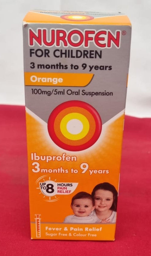 Nurofen for Children 3 Months to 9 Years Fever & Pain Suspension Orange 100ml
