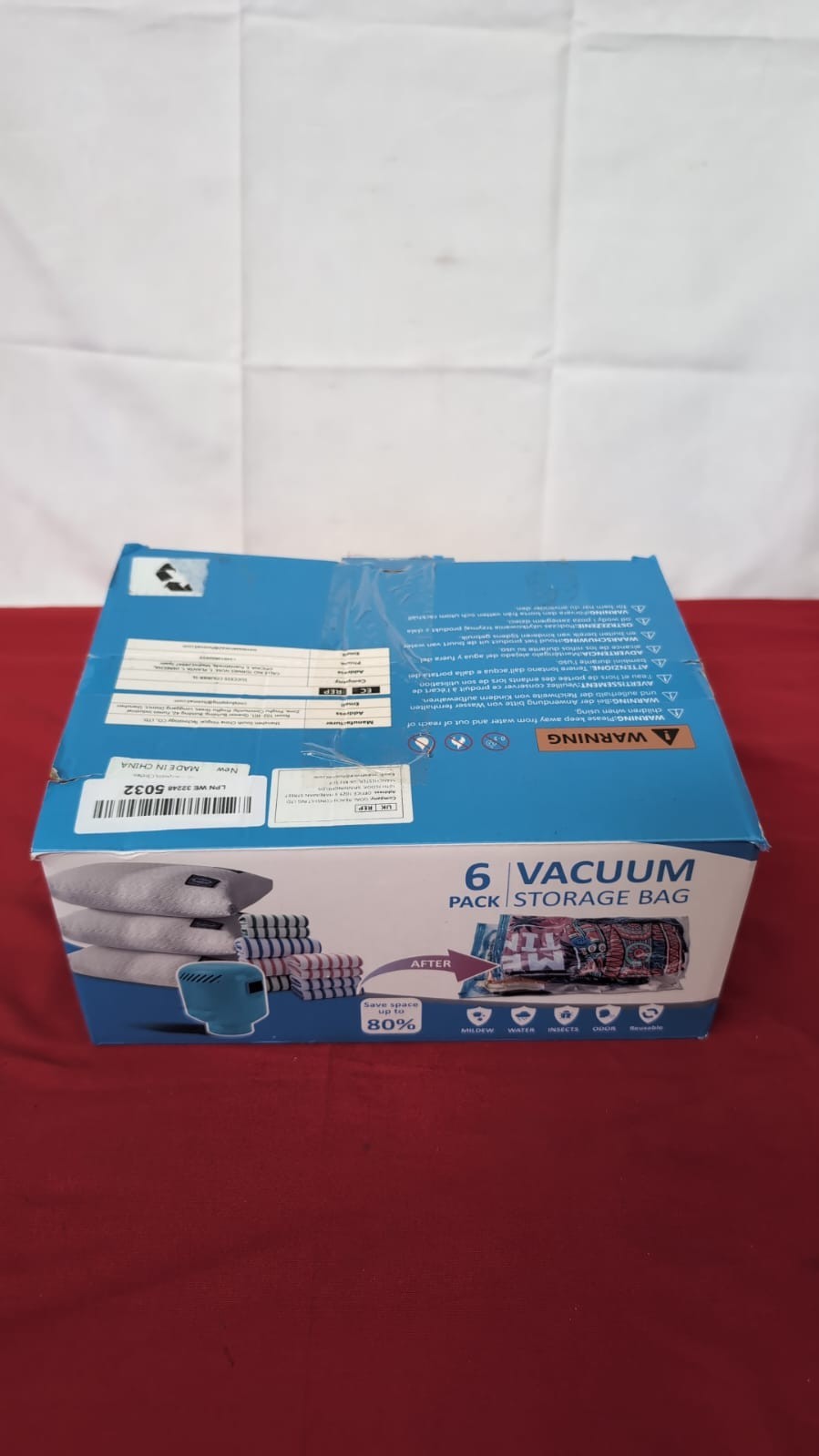 Vacuum Storage Bag 5-Pack Vacuum Bags with Electric Pump( box damaged )