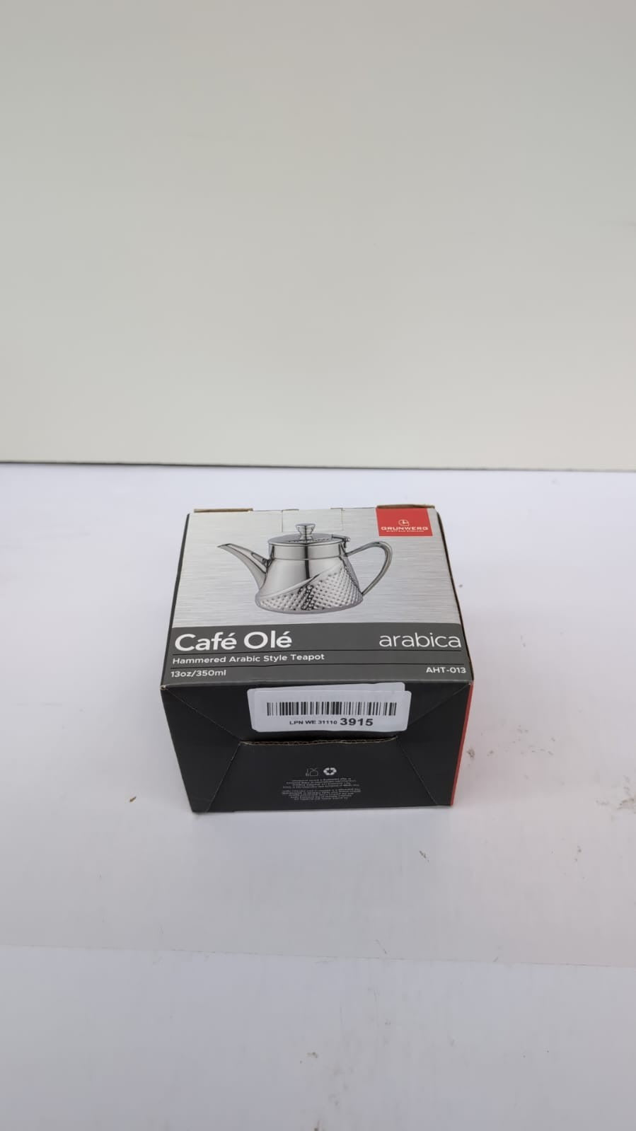 Café Olé AHT-013 Arabica Hammered Tea Pot with Cool Touch Knob and Handle