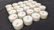 White wax Tealight Candles in Clear Plastic Cups,  Pack of 24