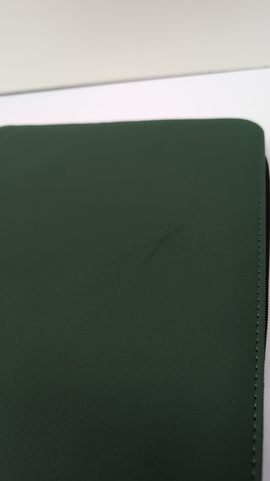 9 Pocket Premium Binder with Zipper side loading pockets,Green(small scuff)