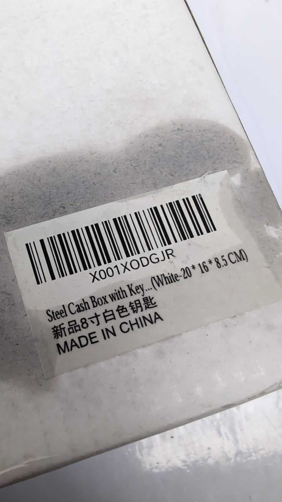 Steel Cash Box with Key Lock, Metal Small Money Organizer with Money Tray,white