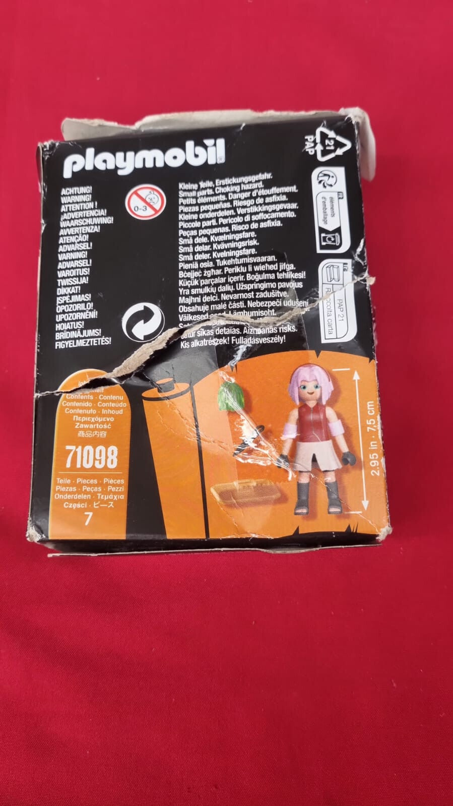 Playmobil 71098 Naruto: Sakura Figure Set, Naruto Shippuden Anime (box damaged)