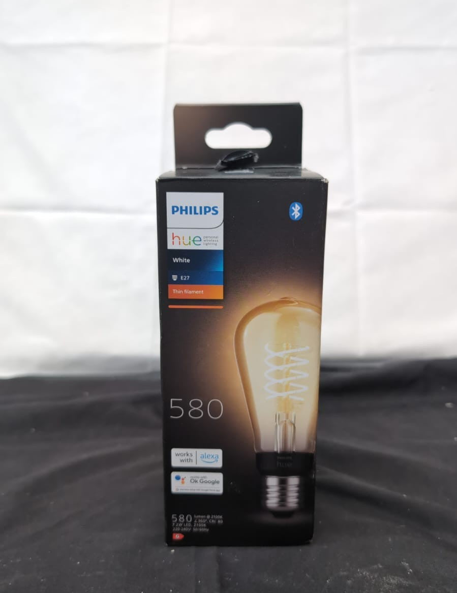 Philips Hue White Filament Regular ST64 LED Smart Light Bulb E27 (BOXDAMAGED)