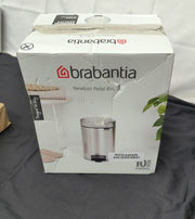 Brabantia NewIcon Pedal Bin 3 L (Brilliant Steel) Soft-Closure(HAS DENT)