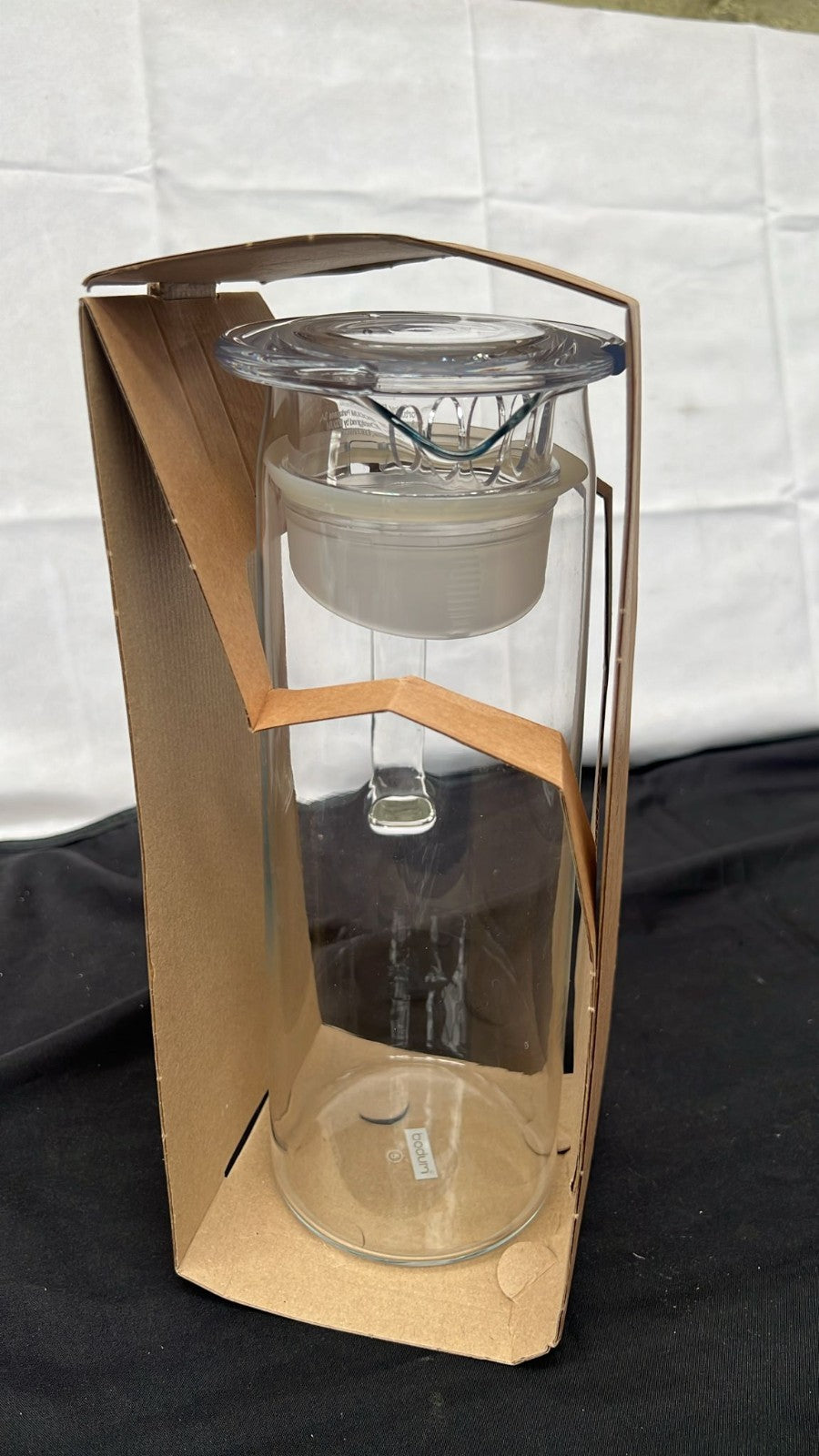 Bodum Filter Jug with Infuser, Lid, Glass,Clear 1.2L