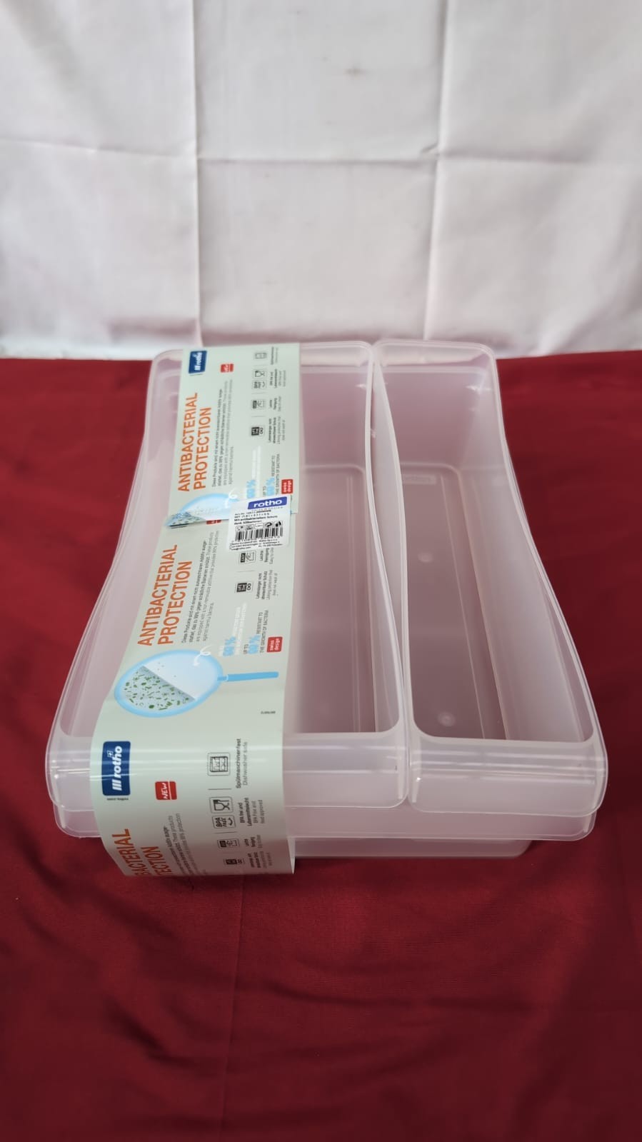 Rotho Loft Set of 3 refrigerator organizer, food-safe plastic (PP) BPA-free,