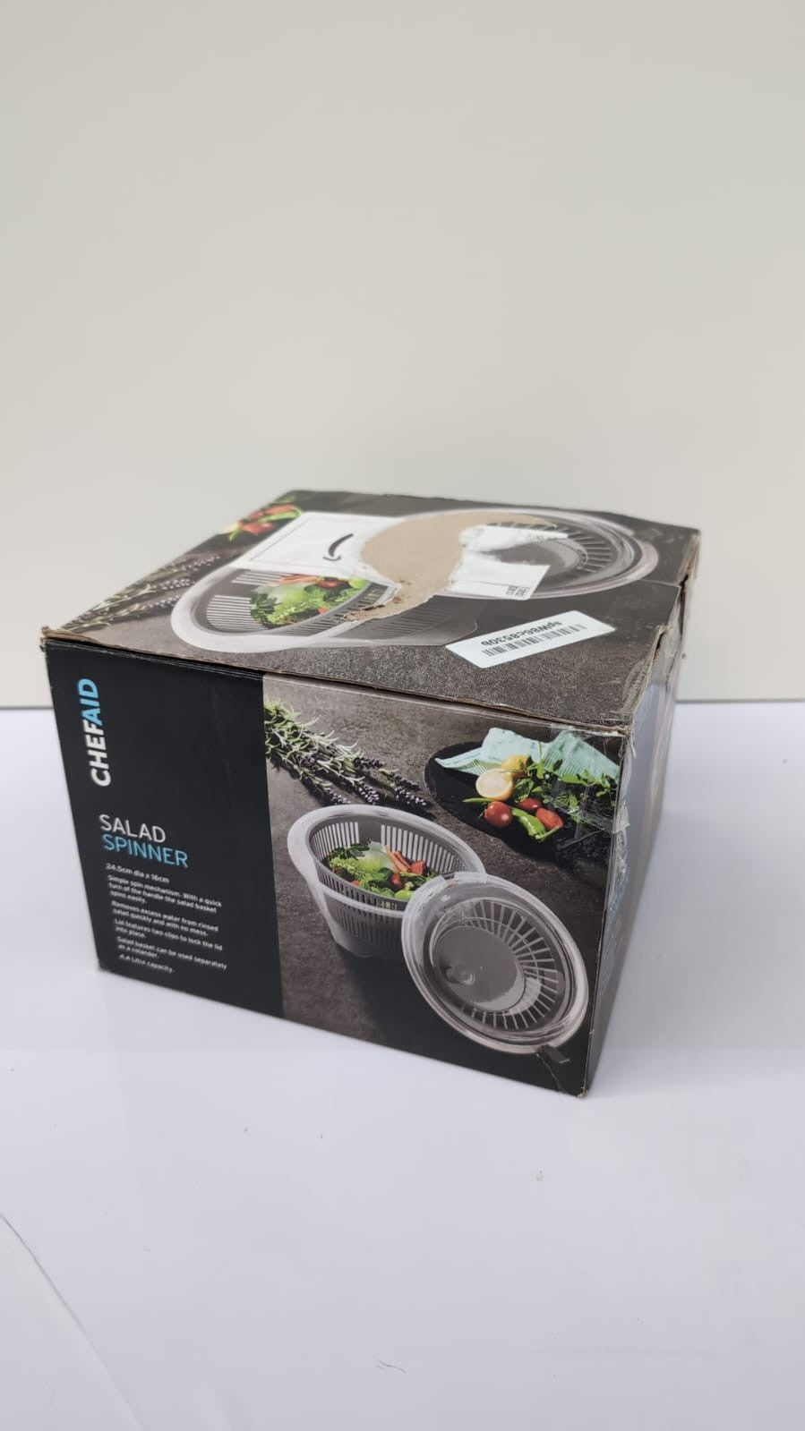 Chef Aid Clear Plastic Salad Spinner & Vegetable Dryer,4.4 L(box slight damaged)