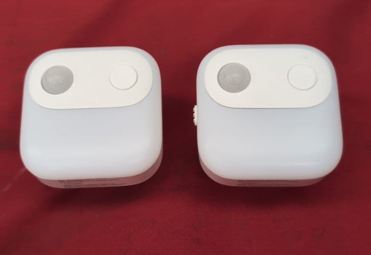 Motion Sensor Night Light Cold White Plug in Wall, 2 Pack Brightness 30/60/100Lm