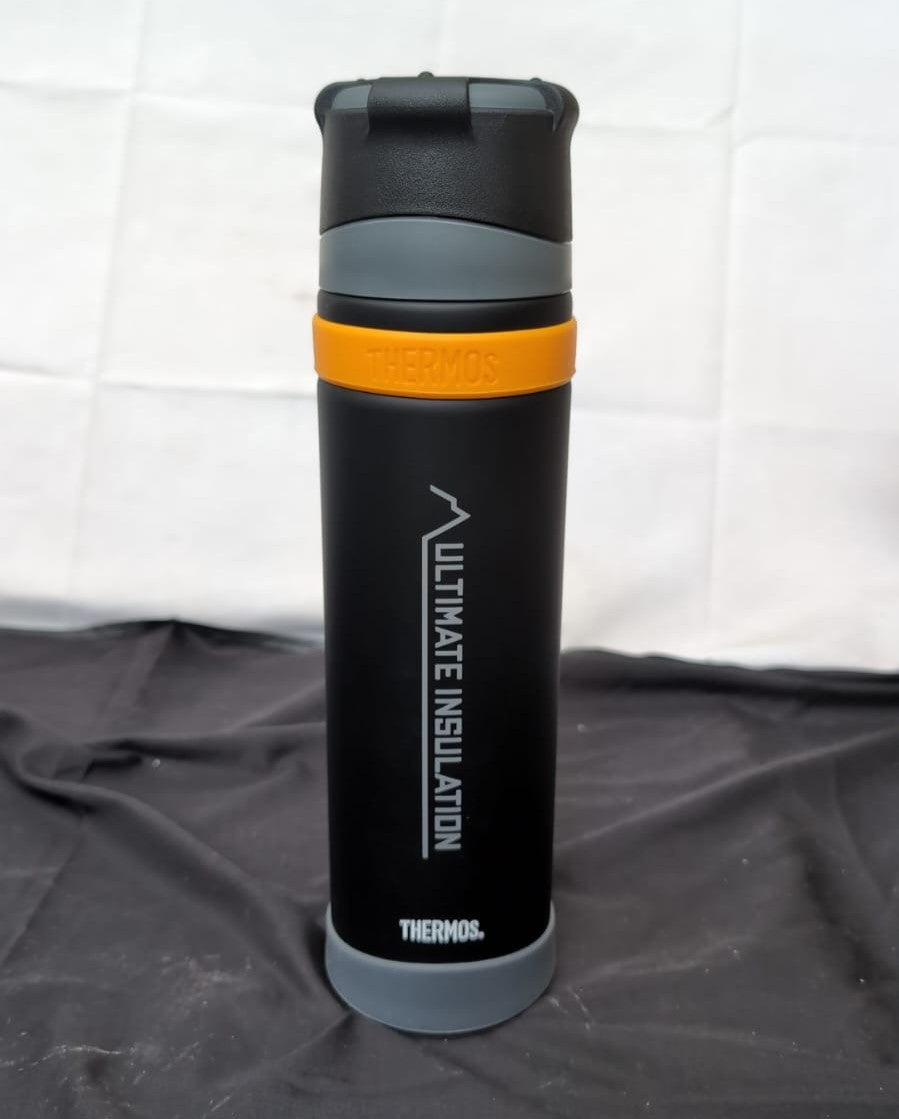 Thermos - Matt Black Ultimate Flask (500ml), Reusable Insulated Stainless Steel