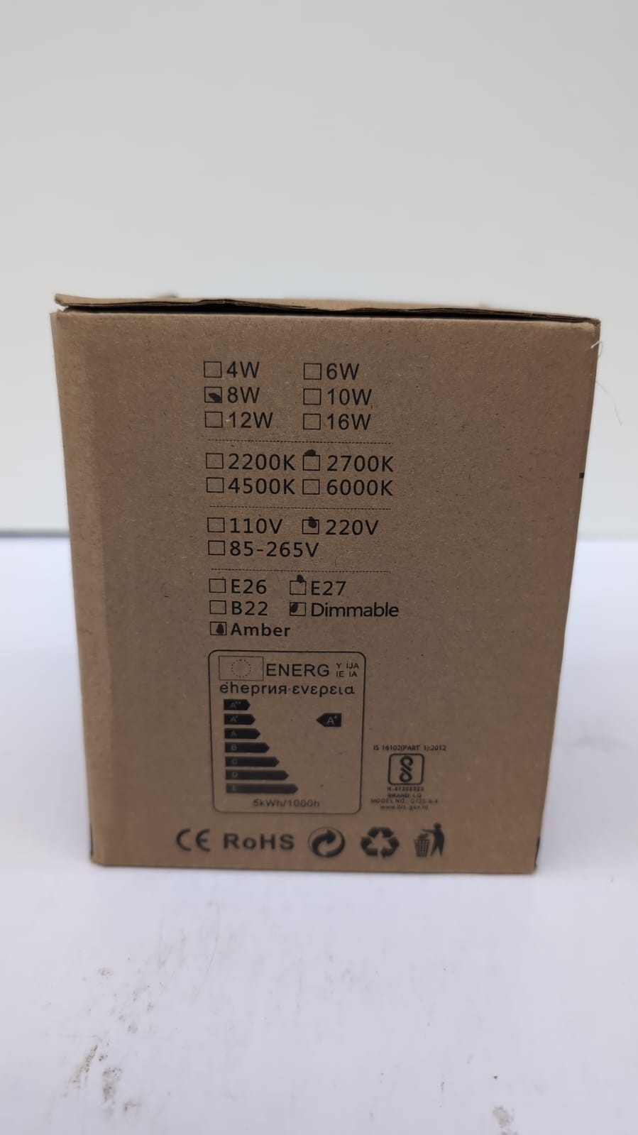 E27 LED Bulb,Edison G125 8W Dimmable Bulb, LED Filament Large Globe Screw Light
