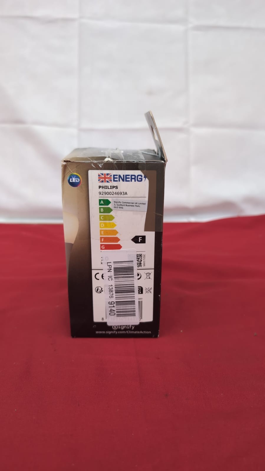 Philips Hue White Single Smart Bulb LED B22 75W, Works with Alexa,(Box damaged)