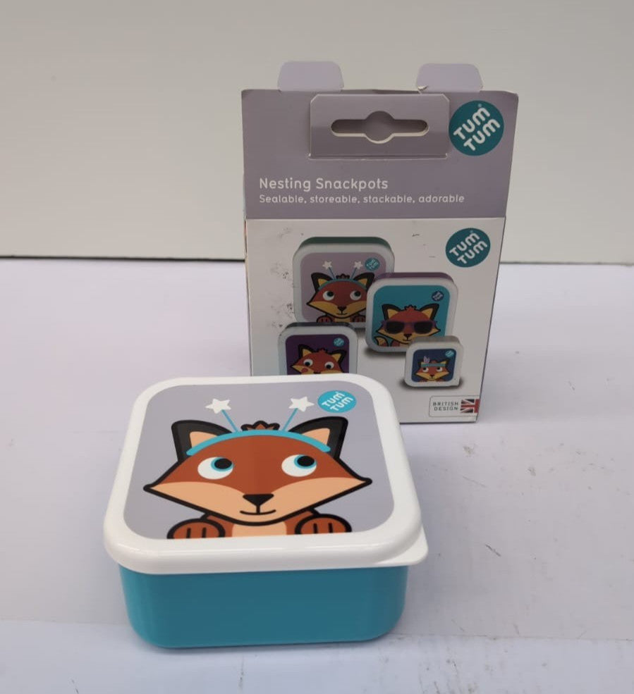 TUM TUM Nesting 1 Snack Pots for Kids BPA Free - Felicity Fox(box damaged)