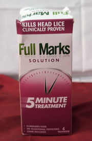 Full Marks 200ml Head Lice Solution Simple 5-Minute Formula (packaging damaged)