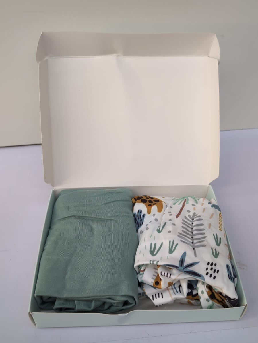 Yoofoss Green Giraffes Next to Me Crib Sheets, Ultra Soft Fitted  2 PACK