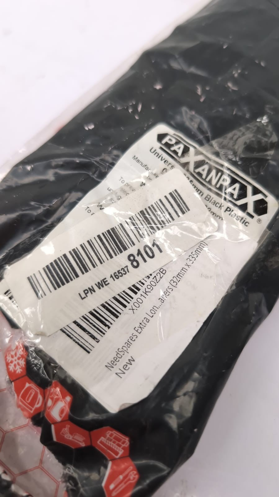 Paxanpax  Universal Extra-Long Black Plastic Crevice Tool 32x 335mm(PACK OPENED)
