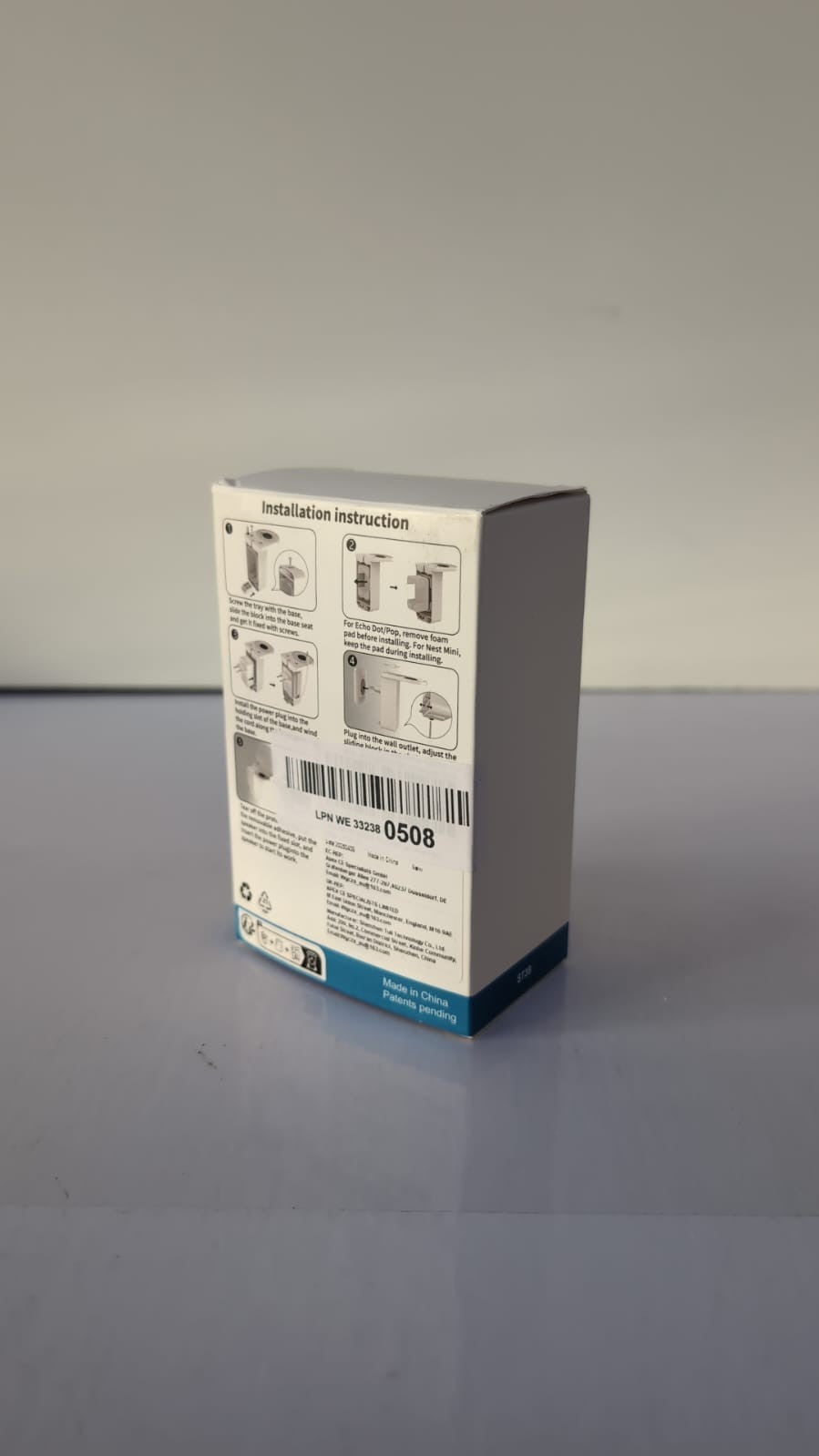Plug Wall Mount for Pop/Dot Stand Holder Built-in Cable Management