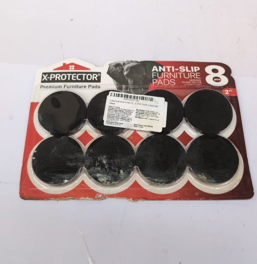 X-PROTECTOR FLOOR PROTECTOR PADS 8 Pcs 2"Anti Slip(Packaging damaged)