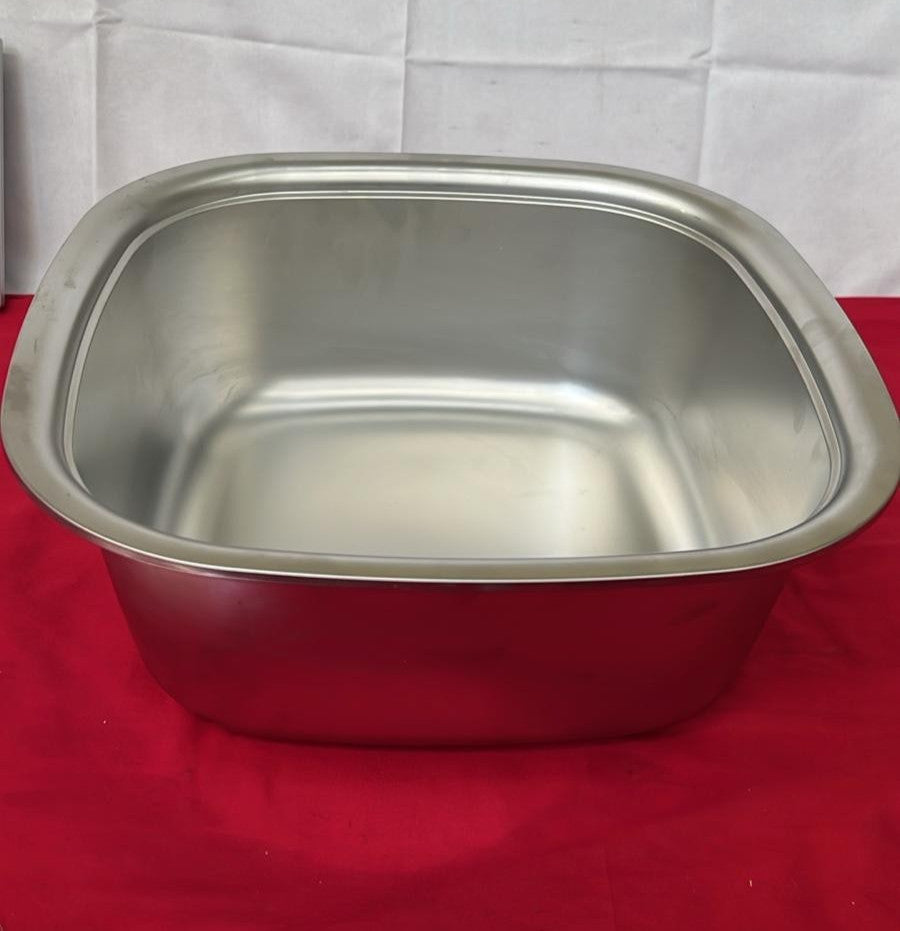 Washing Up Bowl, Stainless Steel square Washing Basin, Mixing Bowl34 x 34 x13Cm
