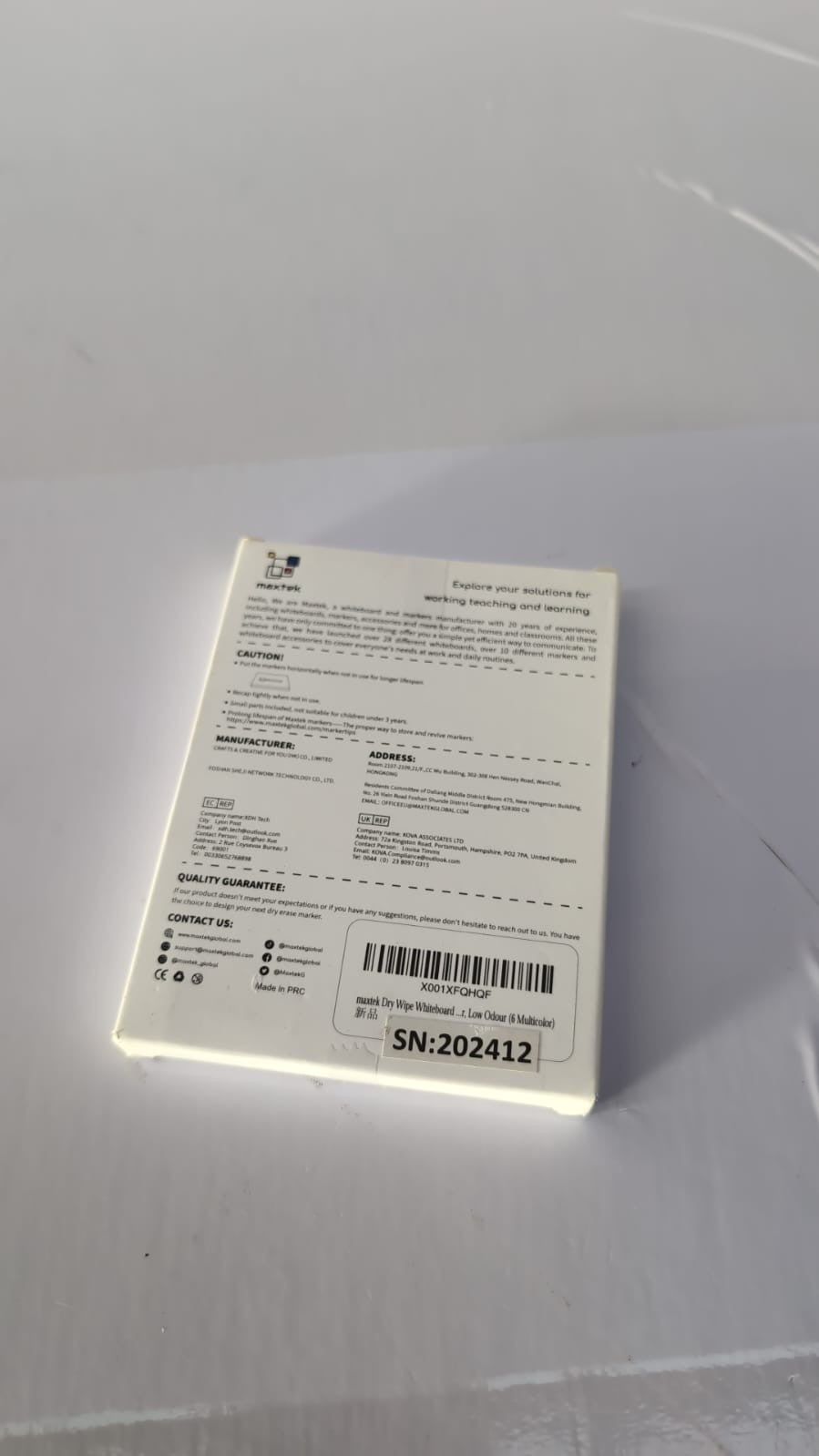 maxtek Magnetic Whiteboard Pens Markers, 6 Colours Fine Tip White Board Markers