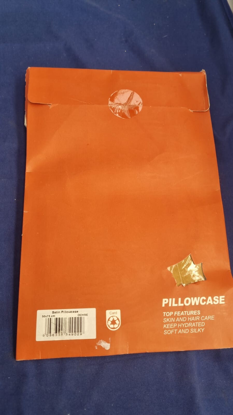 Satin Pillowcases for  Scrunchie and Bonnet Set burnt orange  50x75 cm