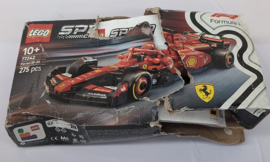 LEGO Speed Champions Ferrari SF-24 F1 Race Car Toy  77242 (BOX DAMAGED)
