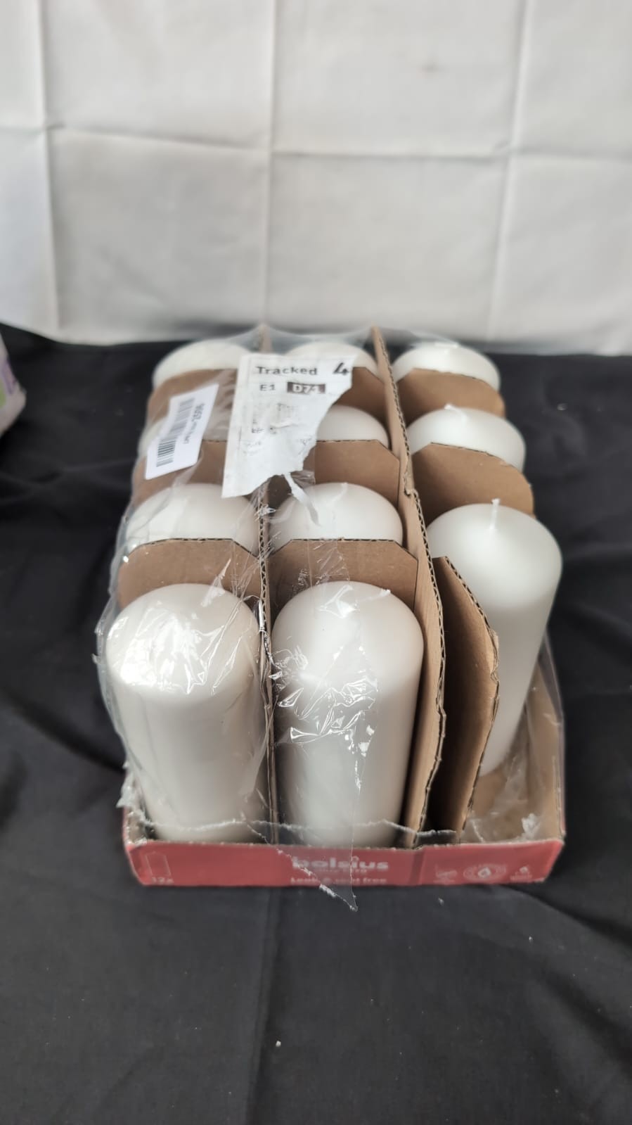 BOLSIUS Set of 11 White Pillar Candles  Unscented Candle Set(PACKAGING DAMAGED)