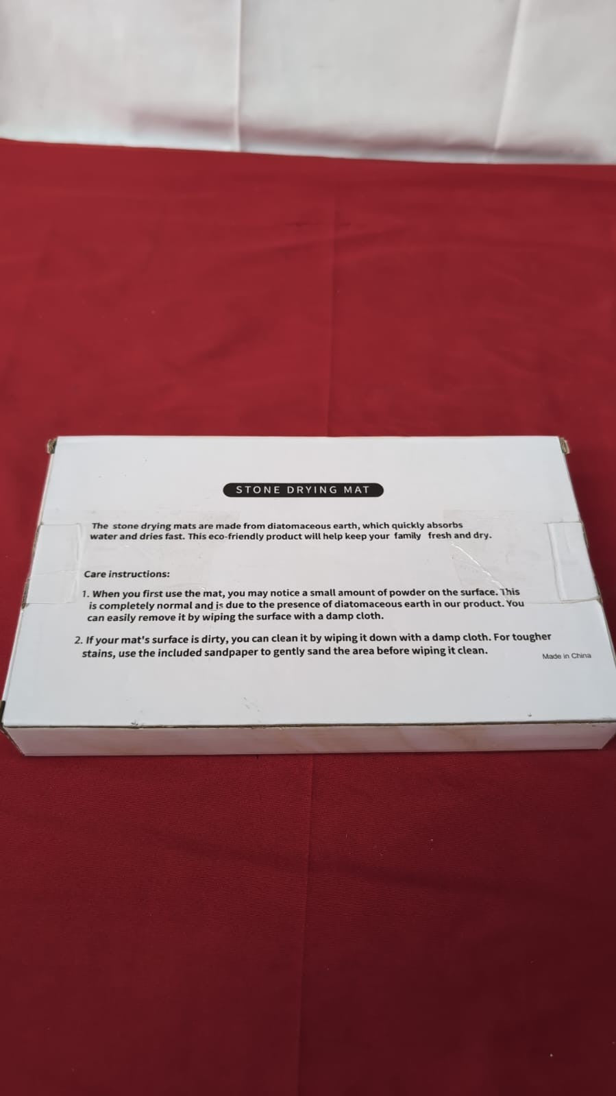 Stone Drying Mat for Bathroom | Ultra-Absorbent Diatomite Sink Mat ,light Gray