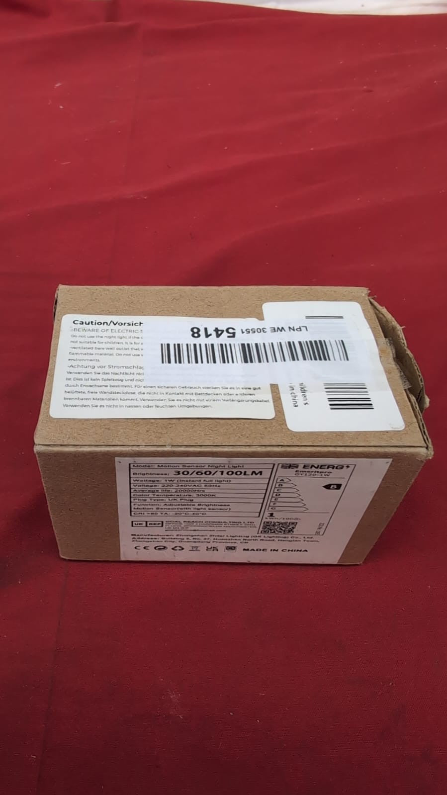 Motion Sensor Night Light Cold White Plug in Wall, 2 Pack Brightness 30/60/100Lm