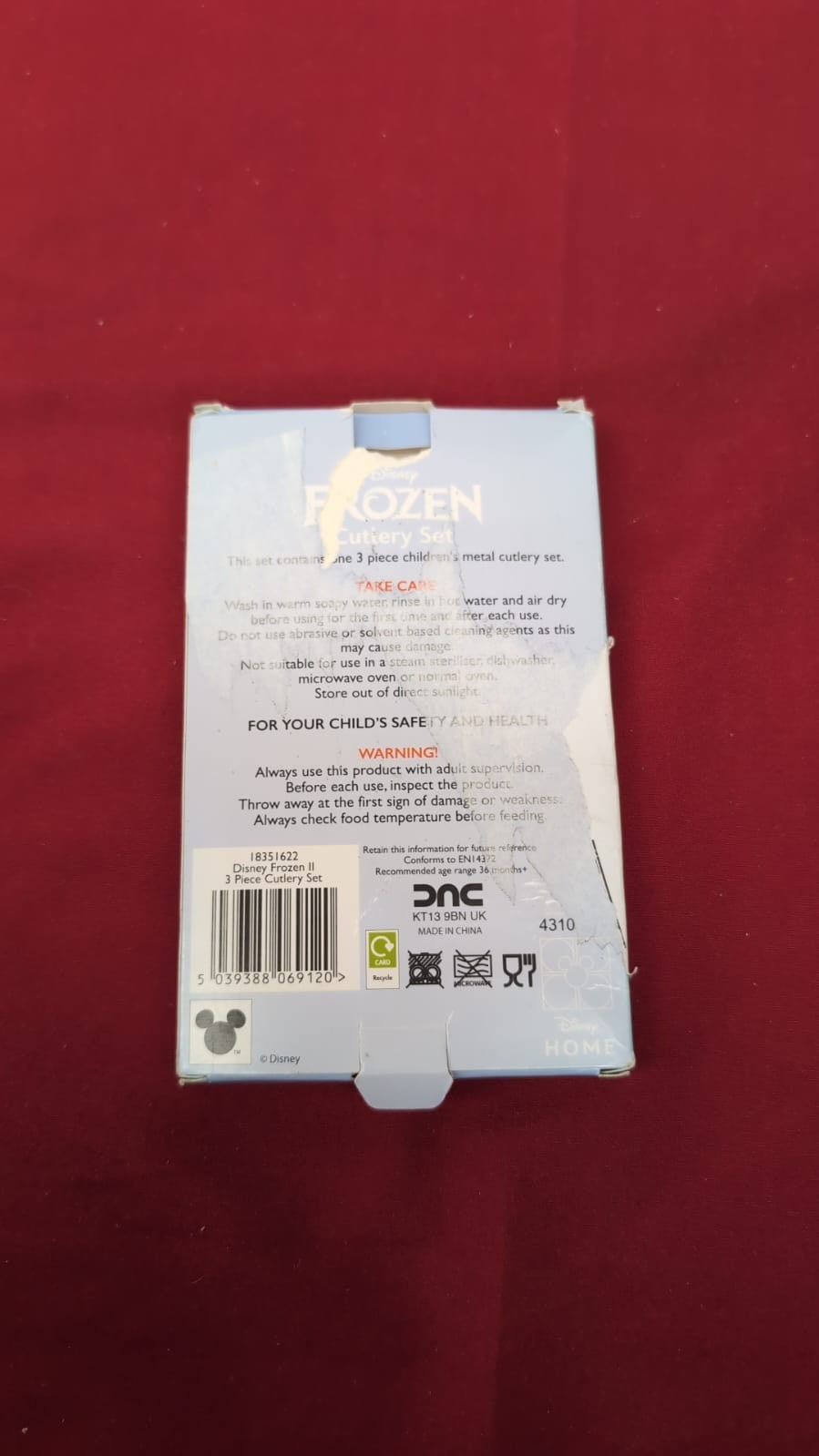 Disney II Frozen 3 Piece Cutlery Set – Metal, Reusable(PACKAGING DAMAGED)