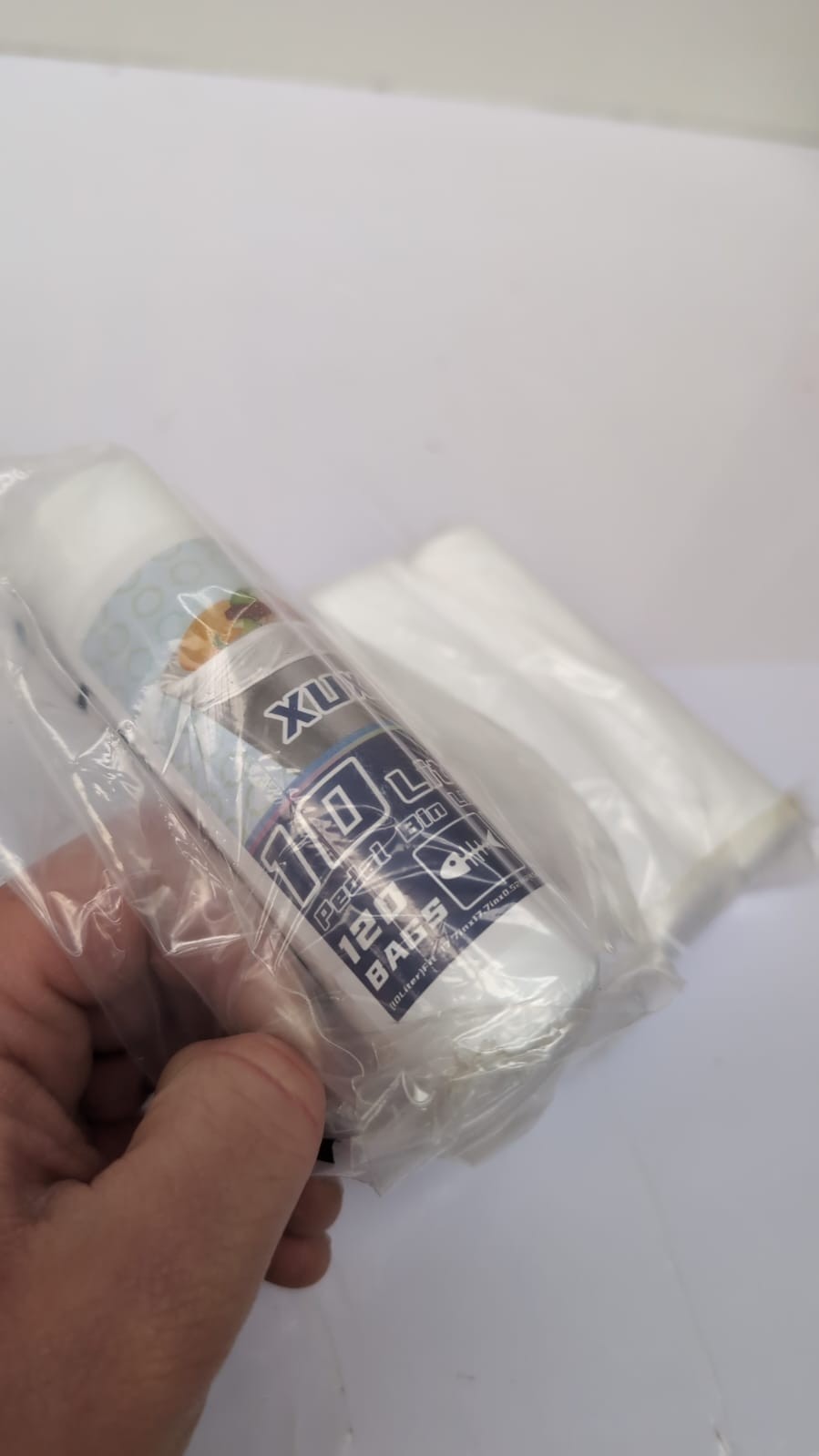 XUXRUS 10 Liter Bin Bags Small Pedal Bin Liners, 120 Count Waste Bags,White