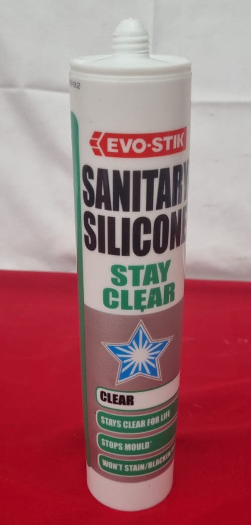EVO-STIK Sanitary Silicone Sealant, For Kitchens and Bathrooms, Waterproof