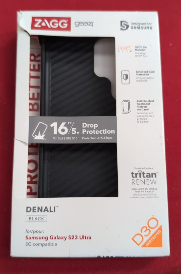 ZAGG Gear4 London Samsung Galaxy S23 Ultra Phone Case, D30 (packaging damaged)