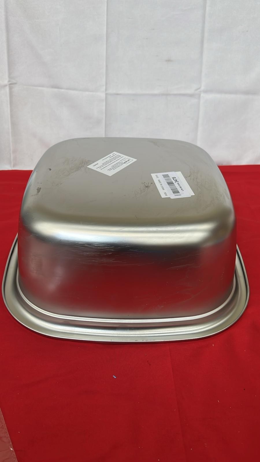 Washing Up Bowl, Stainless Steel square Washing Basin, Mixing Bowl34 x 34 x13Cm