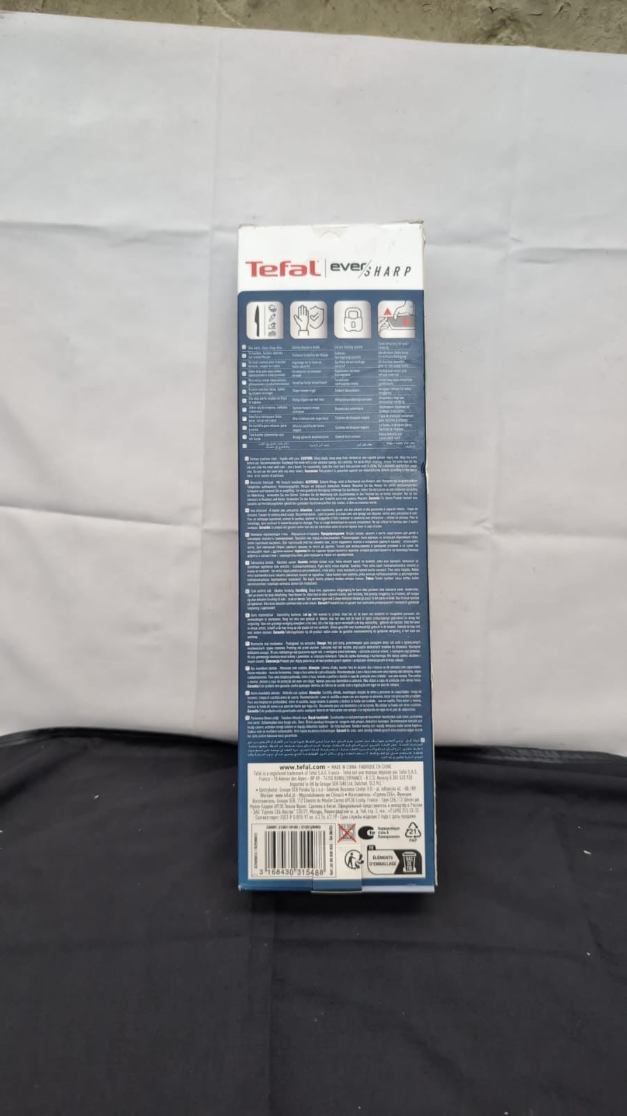 Tefal Eversharp Knife - 16.5cm Chef Knife & Integrated Sharpener